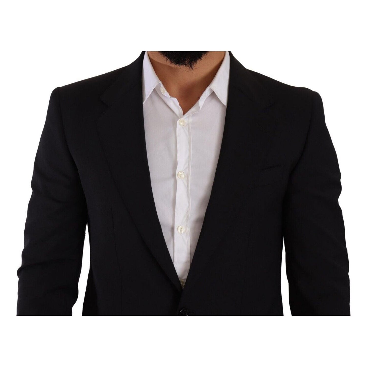 Dolce & Gabbana | Black Slim Fit Vest 2 Button MARTINI Blazer  | McRichard Designer Brands