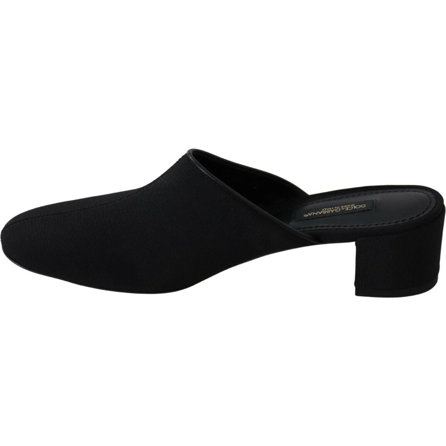 Dolce & Gabbana | Black Grosgrain Slides Sandals Women Shoes WOMAN SANDALS | McRichard Designer Brands