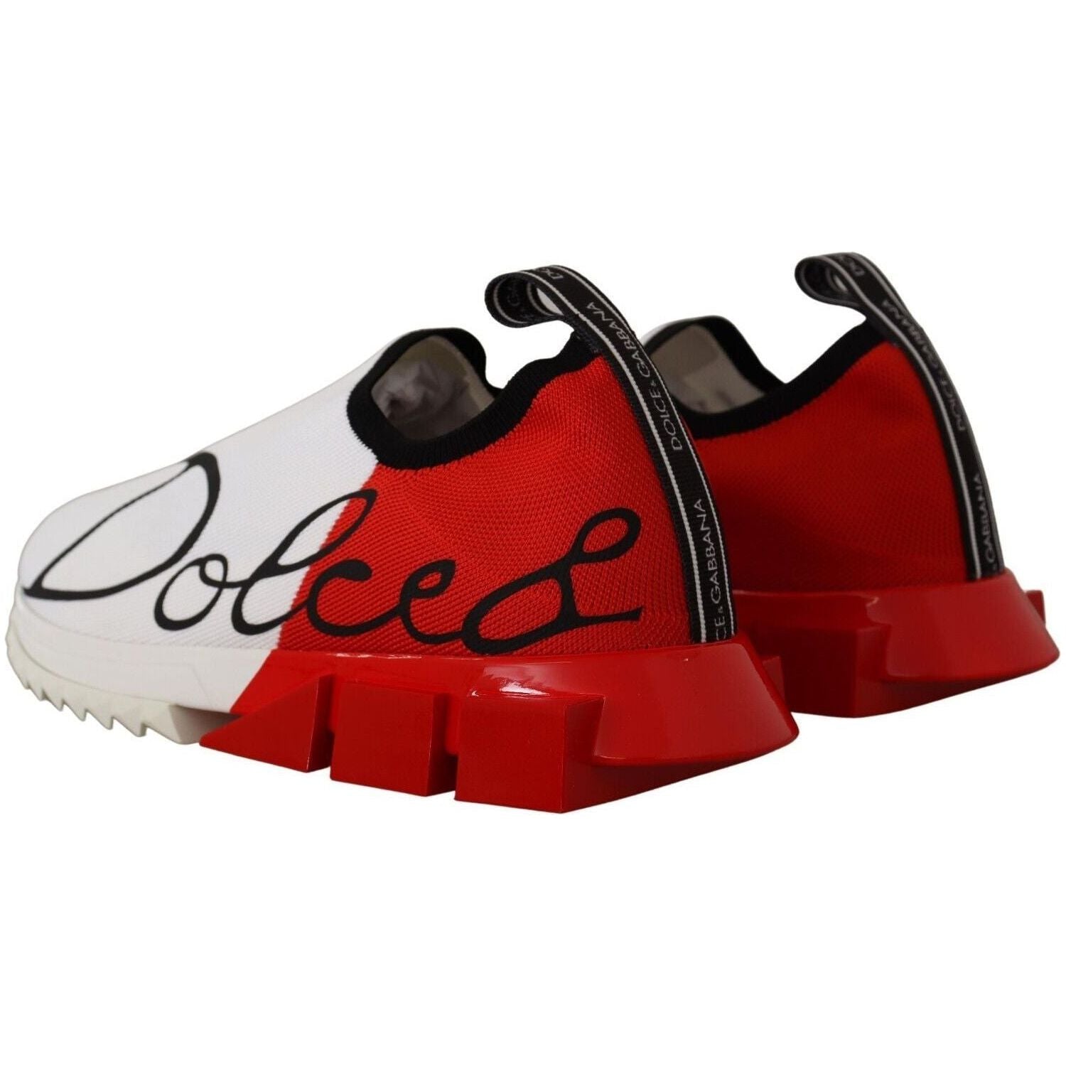 Dolce & Gabbana | White Red Sorrento Sandals Sneakers  | McRichard Designer Brands
