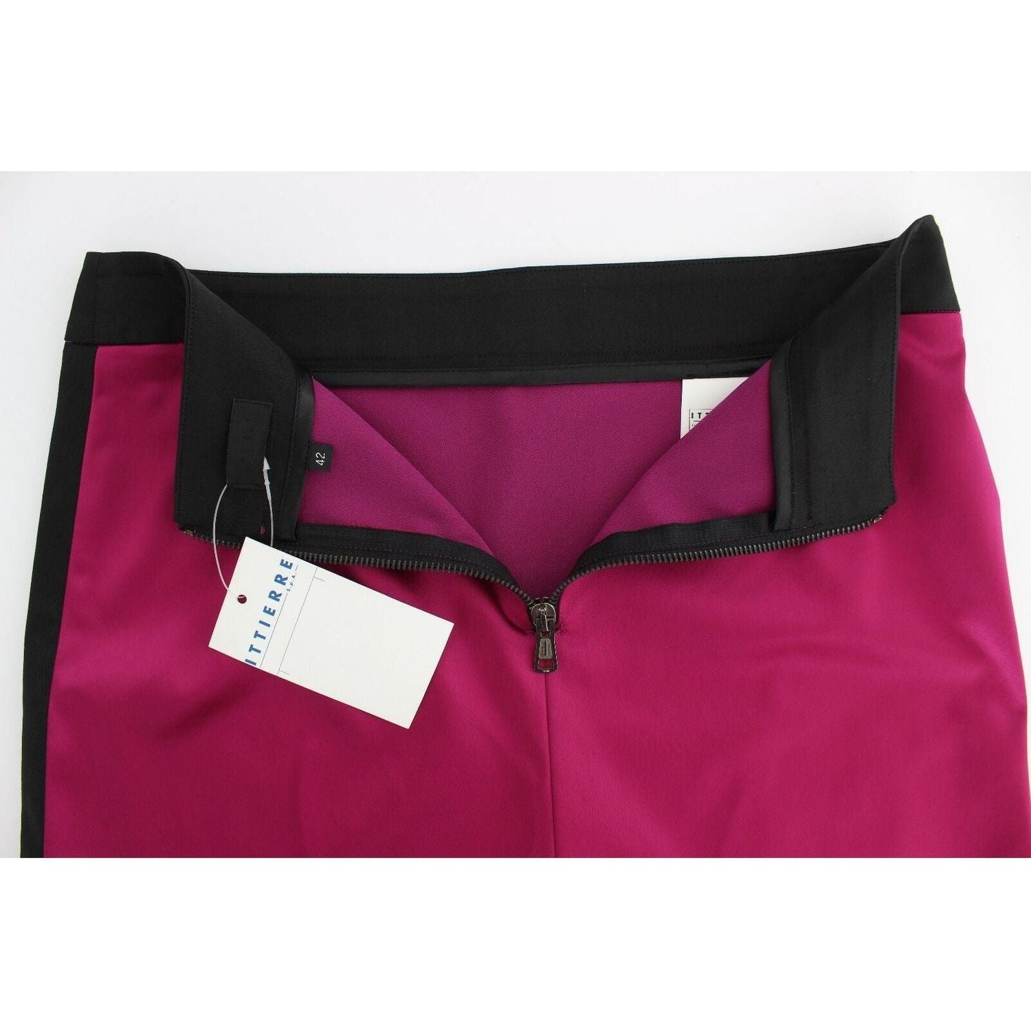 Dolce & Gabbana | Pink Black Above Knees Cotton Stretch Skirt | McRichard Designer Brands