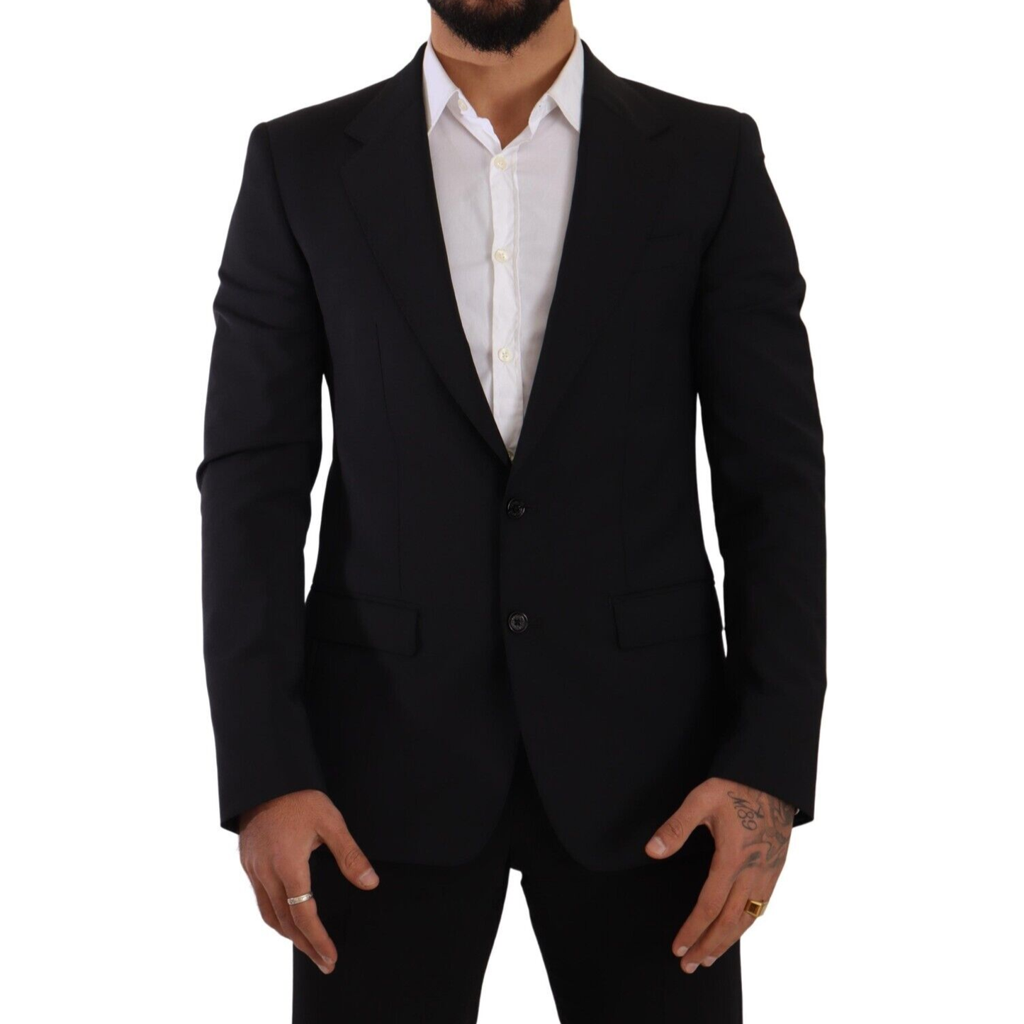 Dolce & Gabbana | Black Slim Fit Vest 2 Button MARTINI Blazer  | McRichard Designer Brands