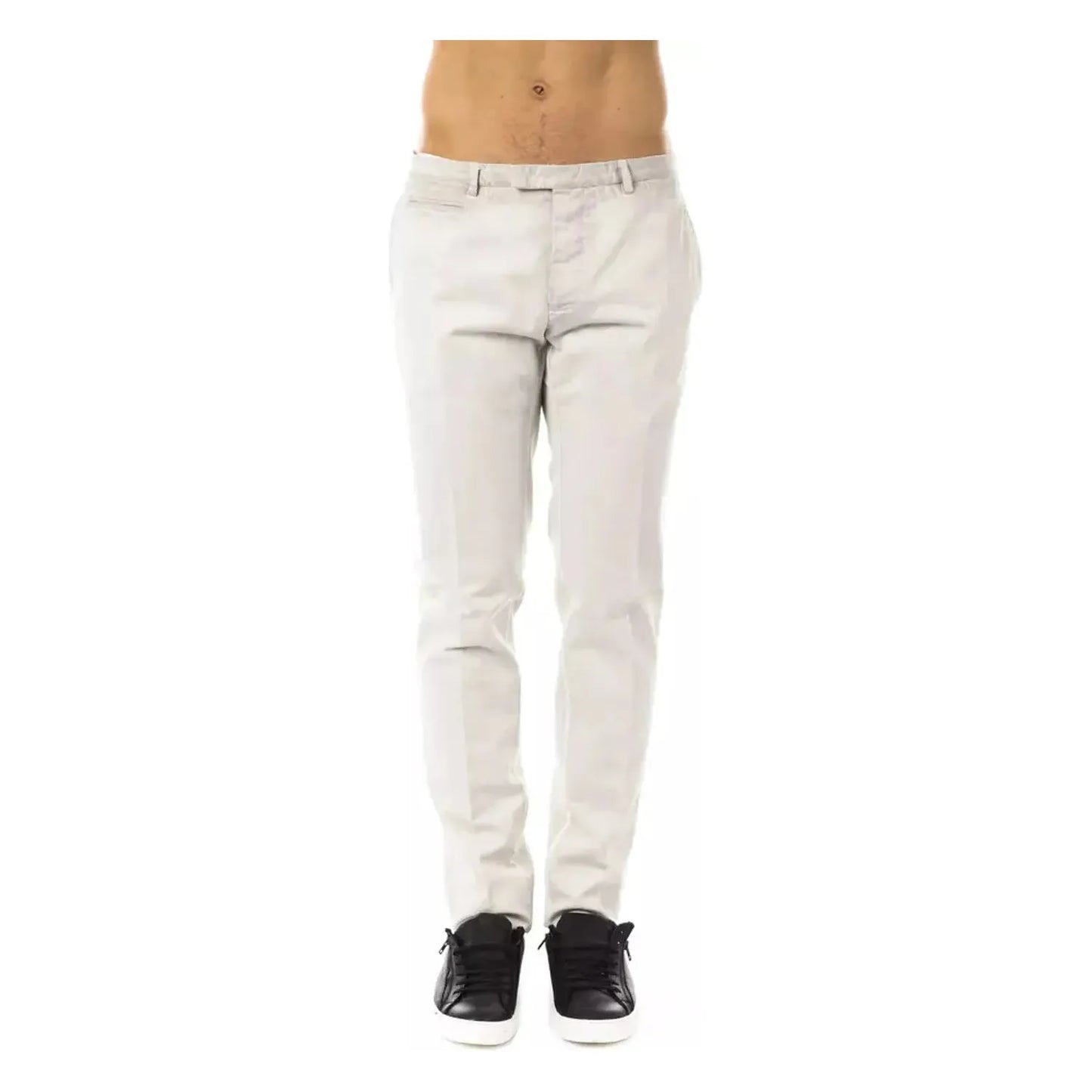 Uominitaliani | Gray Cotton Jeans & Pant | McRichard Designer Brands