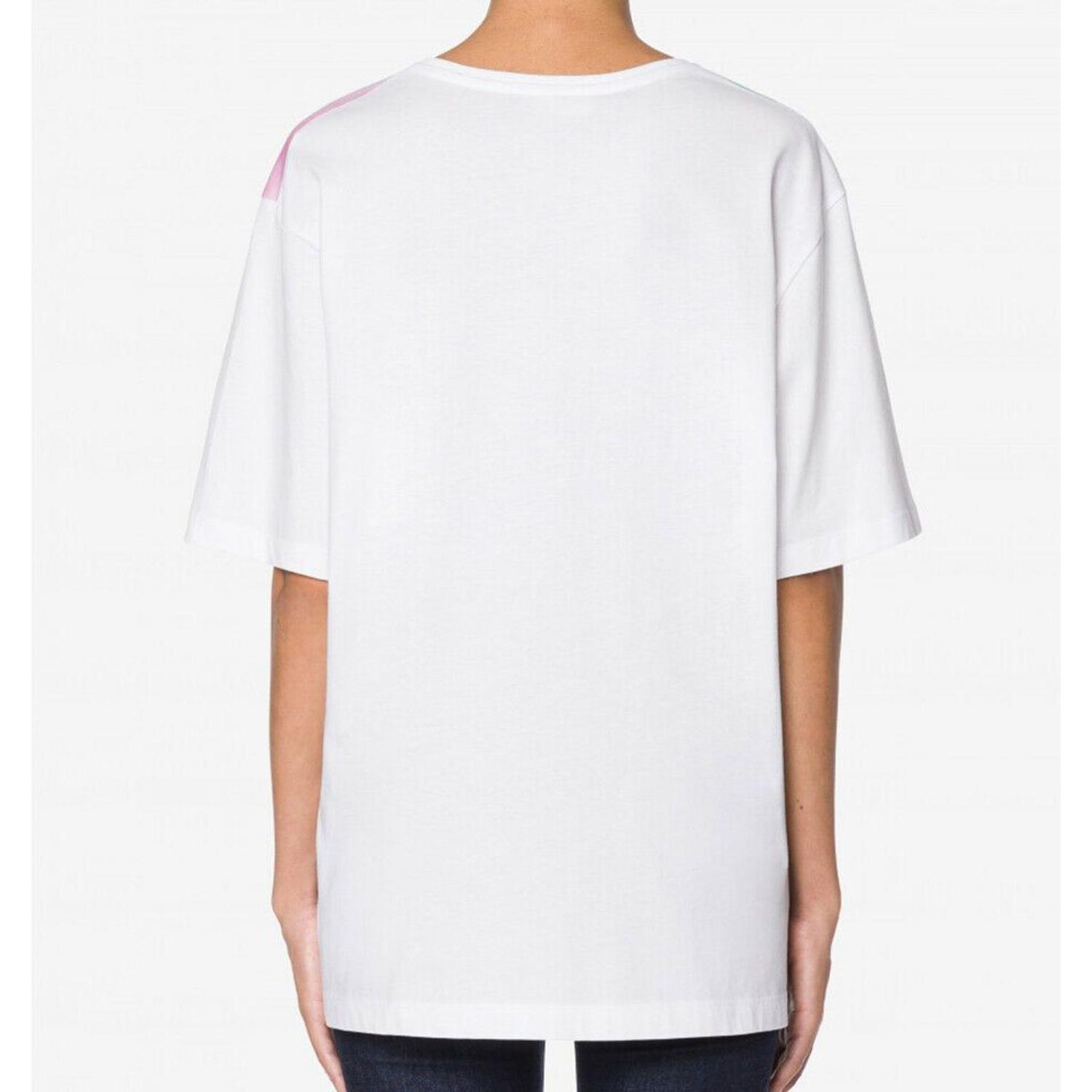 Love Moschino | White Cotton Tops & T-Shirt  | McRichard Designer Brands