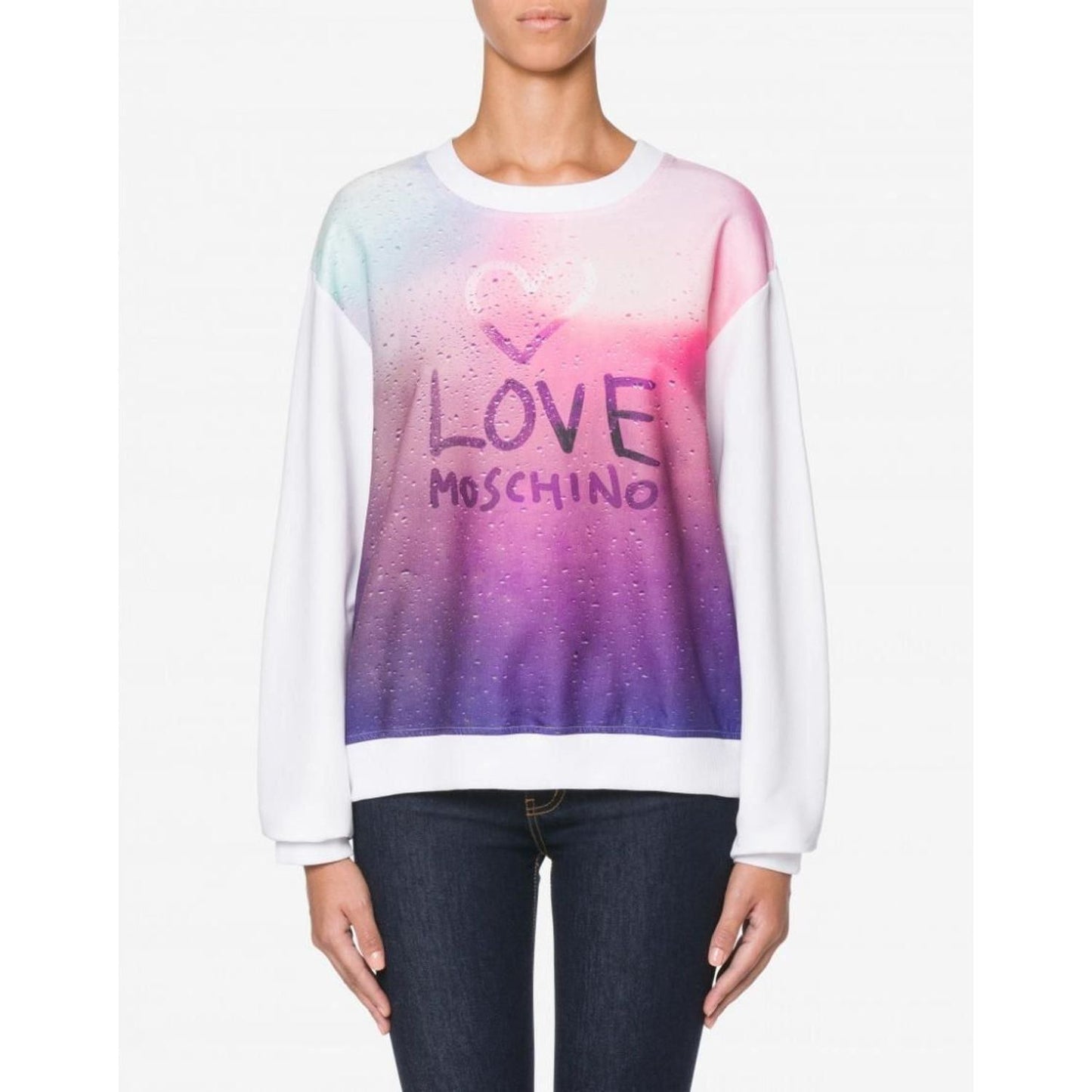 Love Moschino | White Cotton Sweater  | McRichard Designer Brands