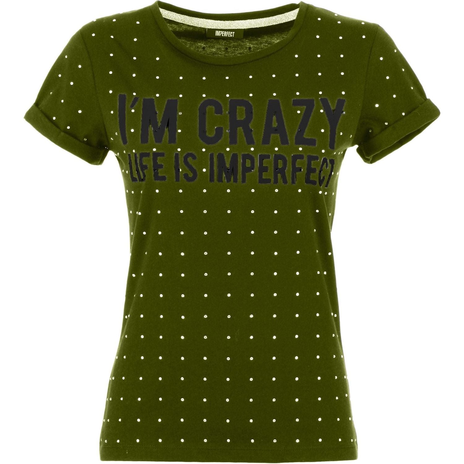 Imperfect | Green Cotton Tops & T-Shirt | McRichard Designer Brands